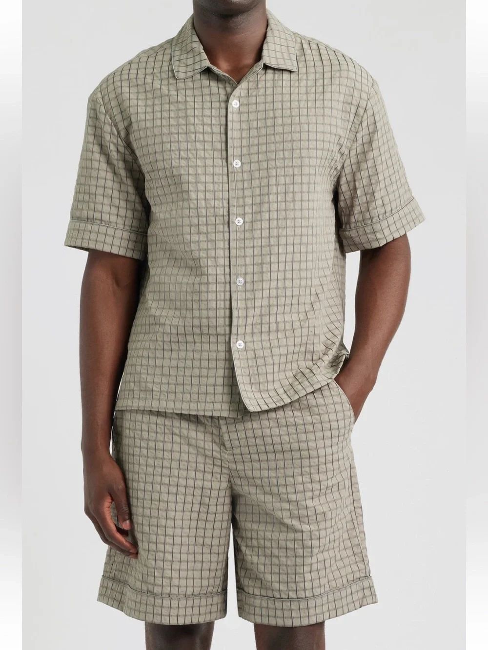 KROST Men’s Oversize Textured Check Camp Shirt